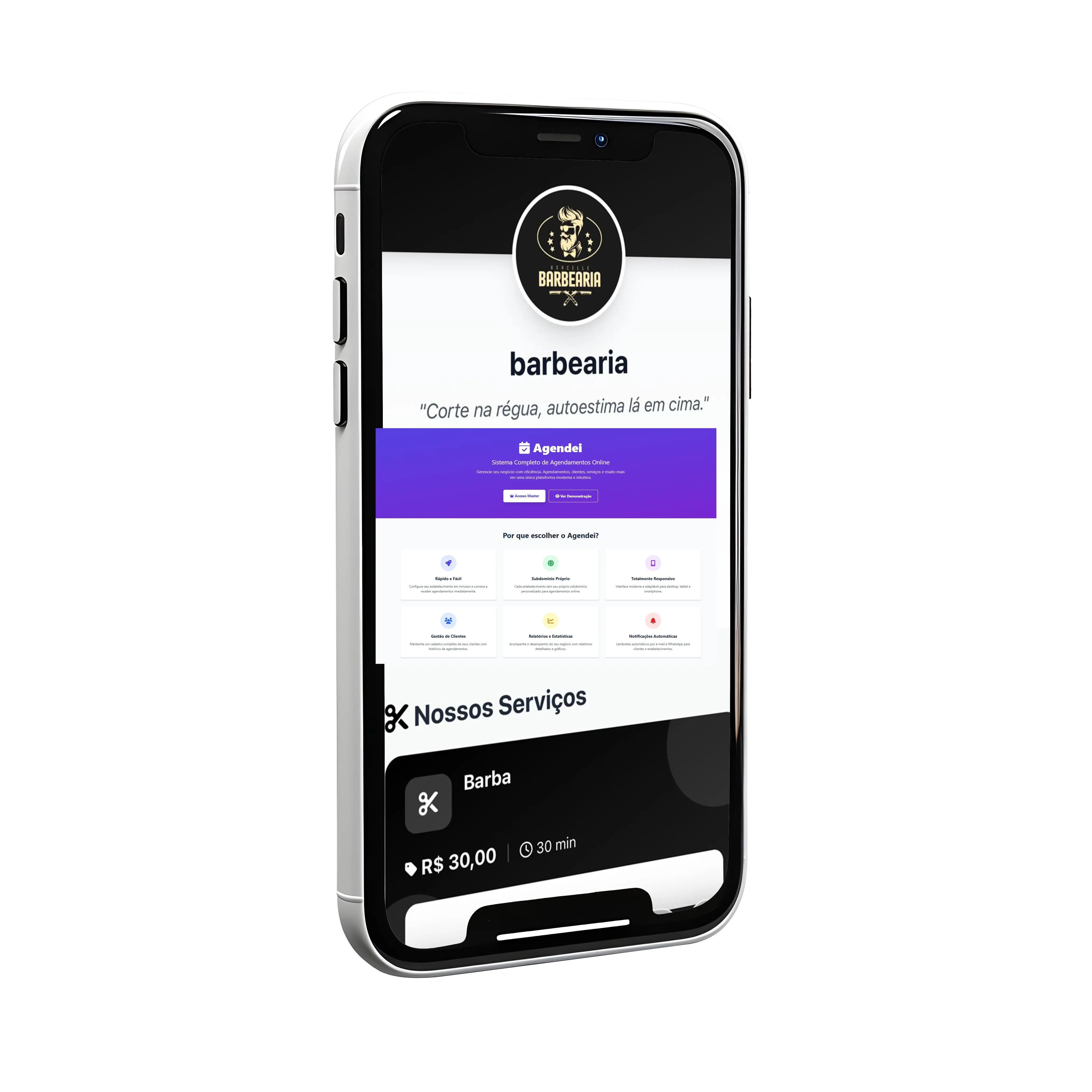 App MyAgenda no celular